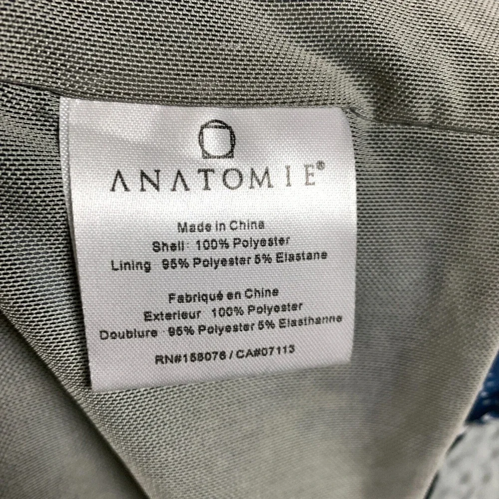 Anatomie Jacket Womens Large Gray Snake‎ Print Removable Hood Luxury Windbreaker